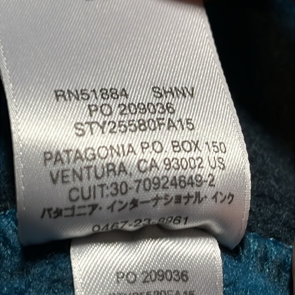 Patagonia Synchilla Snap-T Fleece Pullover Blue Forge Aztec Men’s M Women’s L - Picture 11 of 16